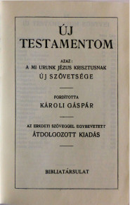 Új Testamentom es Zsoltárok (HU)